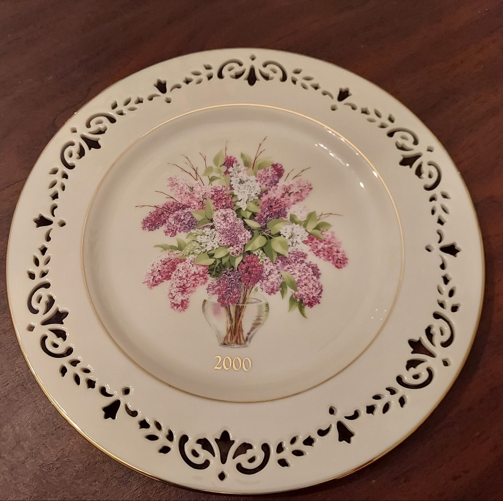 Lenox 2000 annual limited edition plate colonial bouquet